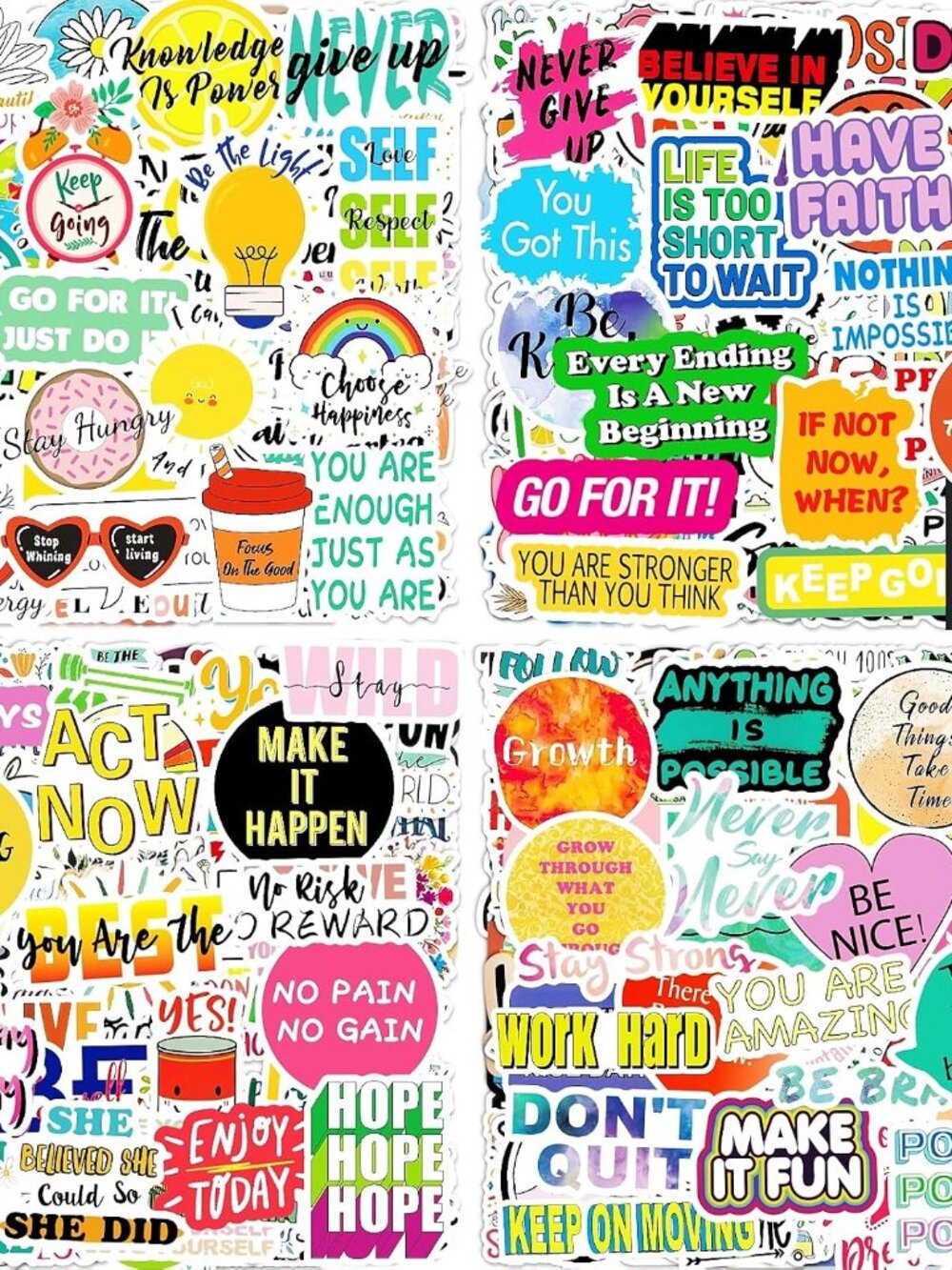 300Pcs Inspirational Scrapbook Motivational Stickers for Vision Board